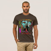 Black Labrador Pop Art Design T-Shirt (Voorkant volledig)