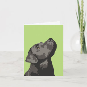 Black Labrador Pop Art Greetings Card Kaart