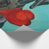 Black Labrador Portrait Gift Wrap Cadeaupapier (Hoek)