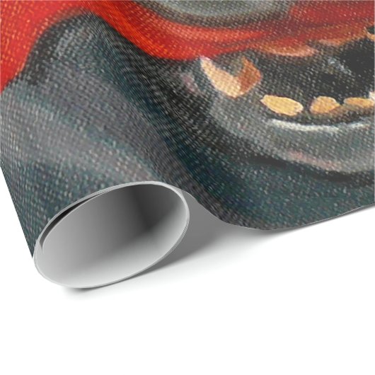 Black Labrador Portrait Gift Wrap Cadeaupapier (Rol Hoek)