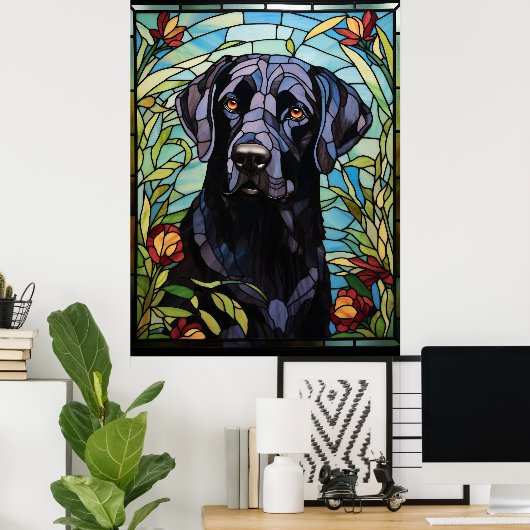 Black Labrador Poster (Thuiskantoor)