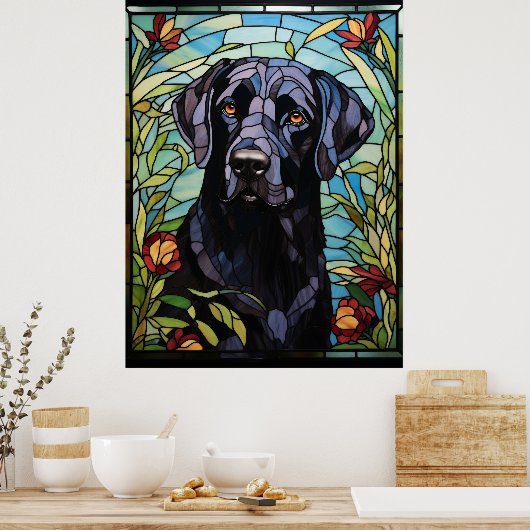 Black Labrador Poster (Keuken)