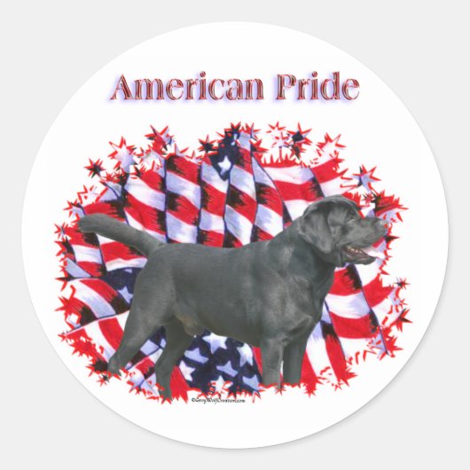Black Labrador Pride Sticker (Voorkant)
