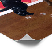 Black Labrador Puppy and Cupcakes Artwork Poster (Hoek)