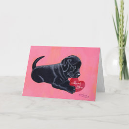 Black Labrador Puppy Bedankt voor je creditcard