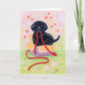 Black Labrador Puppy Bedankt voor je creditcard (Voorkant)