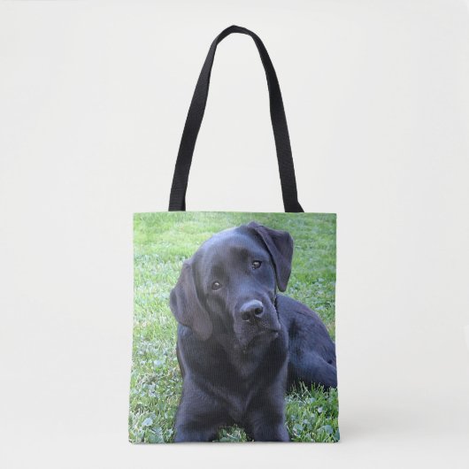Black Labrador Puppy Dog Tote Bag (Voorkant)