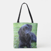 Black Labrador Puppy Dog Tote Bag (Achterkant)
