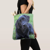 Black Labrador Puppy Dog Tote Bag (Dichtbij)