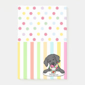 Black Labrador Puppy Ice Cream Memo Post-it® Notes (Voorkant)