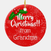 Black Labrador Puppy Kerstmis Keramisch Ornament (Achterkant)