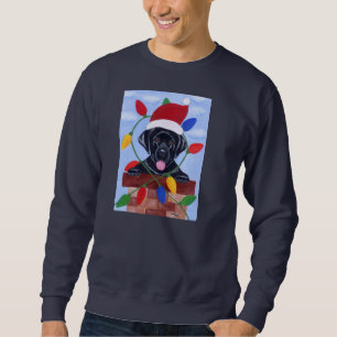 Black Labrador Puppy Kerstmis Trui