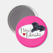 Black Labrador Puppy Magneet (Voorkant / Achterkant)