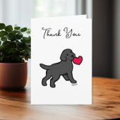 Black Labrador Puppy met een hartverwarmende bedan Bedankkaart