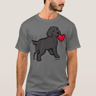 Black Labrador Puppy met een klein hart T-shirt
