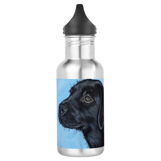 Black Labrador Puppy Painting Waterfles (Links)