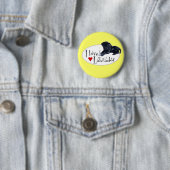 Black Labrador Puppy Ronde Button 5,7 Cm (In situ)