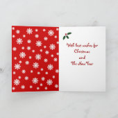 Black Labrador Puppy & Santa Hat Kerstmis Feestdagen Kaart (Binnen)