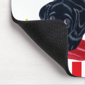 Black Labrador Puppy & Santa Hat Kerstmis Muismat (Hoek)