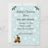 Black Labrador Puppy Santa Kerstmis Kaart (Achterkant)