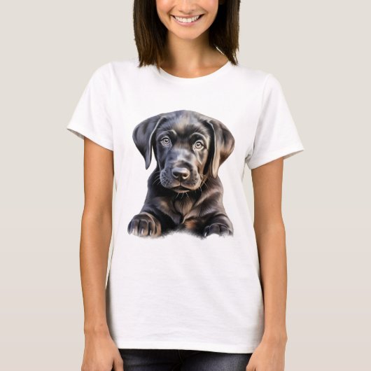 Black Labrador Puppy T-shirt (Voorkant)