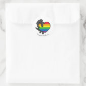 Black Labrador Rainbow Pride Ronde Sticker (Tas)