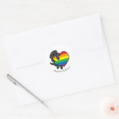 Black Labrador Rainbow Pride Ronde Sticker (Envelop)