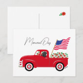 Black Labrador Red Truck Memorial Day Briefkaart (Voorkant / Achterkant)