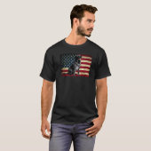 Black Labrador rekever American Flag labra Anima T-shirt (Voorkant volledig)