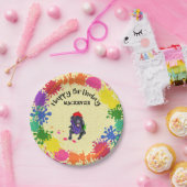 Black Labrador Retriever Art Birthday Party Papieren Bordje (Feest)