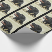 Black Labrador Retriever Art-cadeaus Cadeaupapier (Hoek)