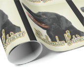 Black Labrador Retriever Art-cadeaus Cadeaupapier (Rol Hoek)