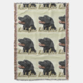 Black Labrador Retriever Art-cadeaus Deken (Voorkant Verticaal)