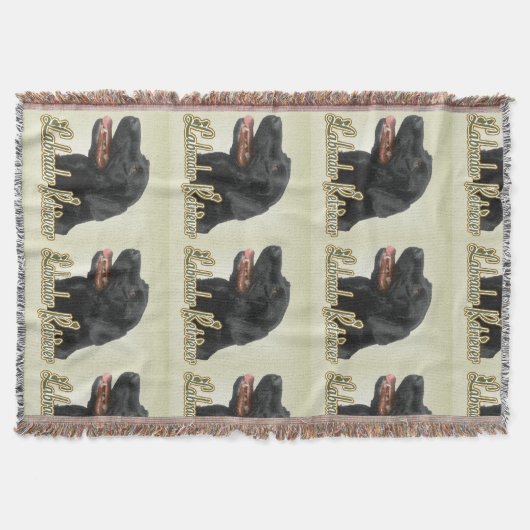 Black Labrador Retriever Art-cadeaus Deken (Voorkant)