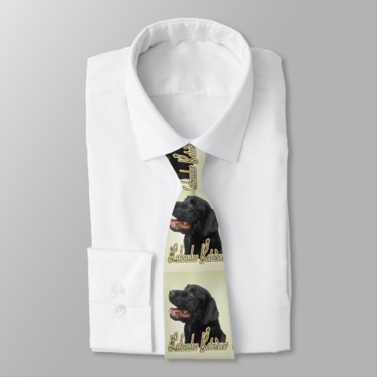 Black Labrador Retriever Art-cadeaus Stropdas (Gebonden)