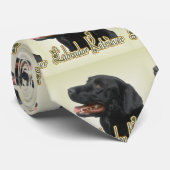 Black Labrador Retriever Art-cadeaus Stropdas (Opgerold)