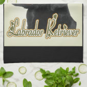 Black Labrador Retriever Art-cadeaus Theedoek (Gevouwen)