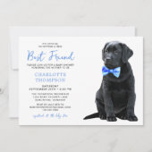Black Labrador Retriever Baby shower Cute Simple Kaart (Voorkant)