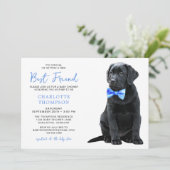 Black Labrador Retriever Baby shower Cute Simple Kaart (Staand voorkant)