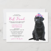Black Labrador Retriever Baby shower Simple Cute Kaart (Voorkant)