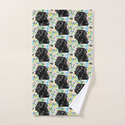 Black Labrador Retriever Bad Handdoek (Handdoek)