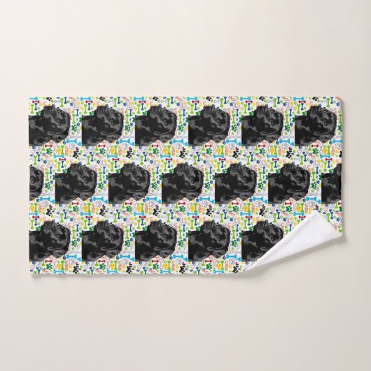 Black Labrador Retriever Bad Handdoek (Handdoek)