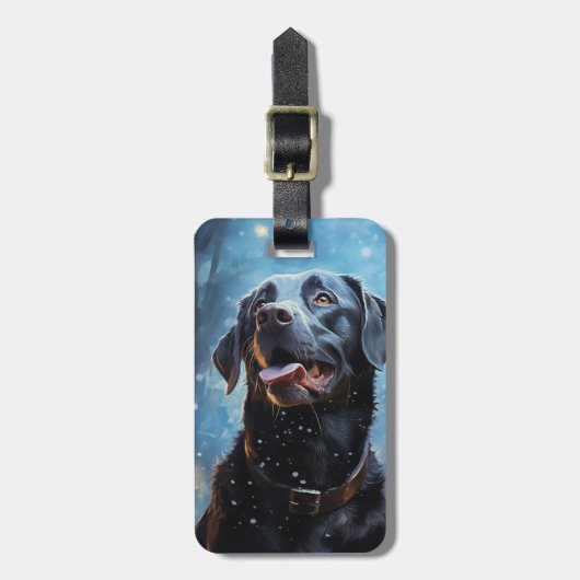Black Labrador Retriever Bagagelabel (Voorkant verticaal)