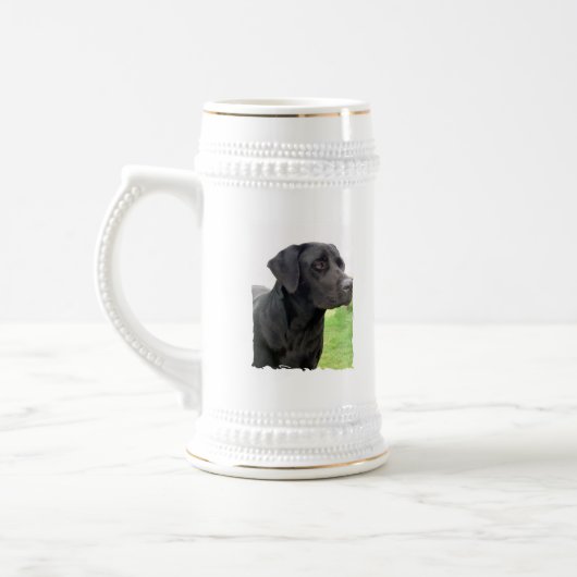 Black Labrador Retriever Beer Stein Bierpul (Links)