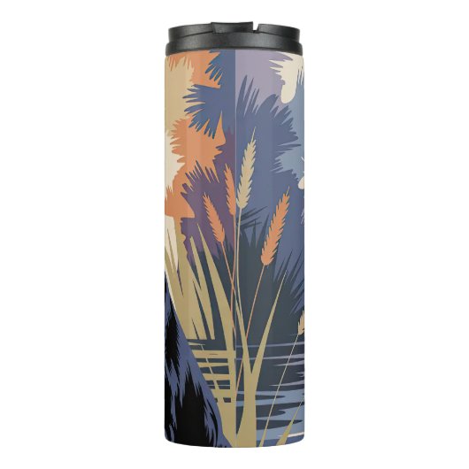 Black Labrador Retriever bij het water Thermosbeker (Achterkant)