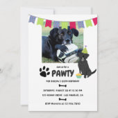 Black Labrador Retriever Birthday foto-uitnodiging Kaart (Voorkant)
