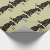 Black Labrador Retriever Birthday Gift Wrap Cadeaupapier (Hoek)