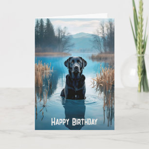 Black Labrador Retriever Birthday Kaart