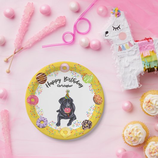  Black Labrador Retriever Birthday Party Bord (Feest)