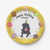  Black Labrador Retriever Birthday Party Bord (Voorkant)
